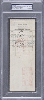 1930 Lou Gehrig Full Name Signed New York Yankees Payroll Check Dated August 15, 1930 (PSA/DNA NM-MT 8)